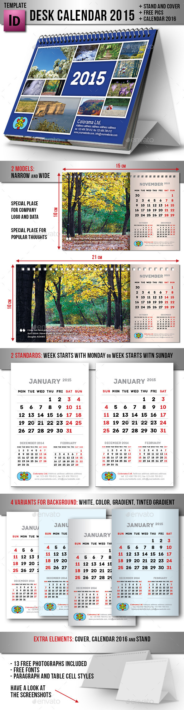GraphicRiver Desk Calendar 2015 9639046 GraphicRiver Desk Calendar 2015 9639046