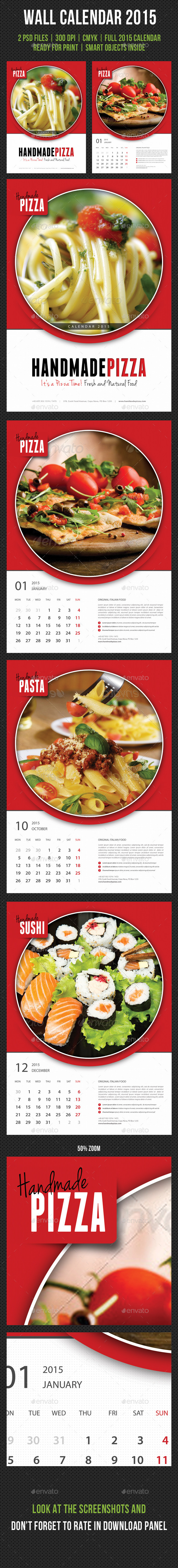 GraphicRiver Cook And Food Wall Calendar 2015 9639057 GraphicRiver Cook And Food Wall Calendar 2015 9639057