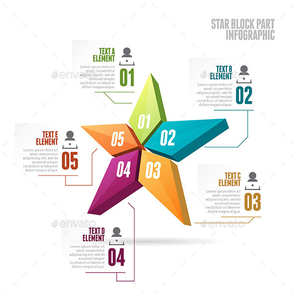 GraphicRiver Star Block Part Infographic 9639725 GraphicRiver Star Block Part Infographic 9639725