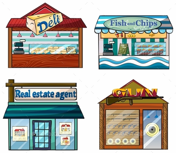 GraphicRiver Shops Set 9640230 GraphicRiver Shops Set 9640230