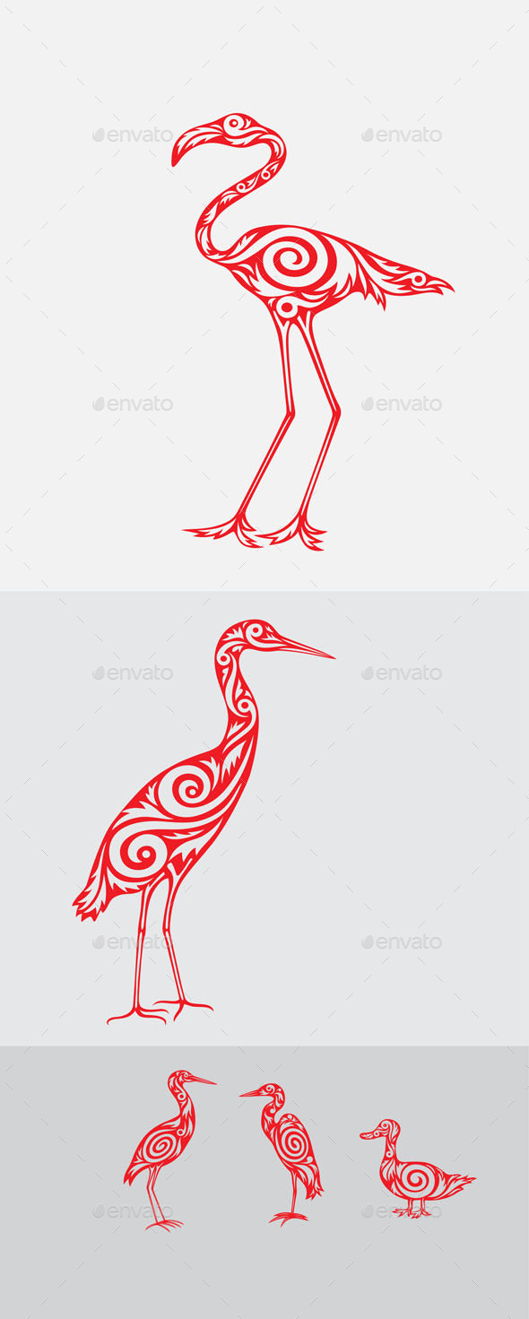 GraphicRiver Bird Ornament Set 9640244 GraphicRiver Bird Ornament Set 9640244