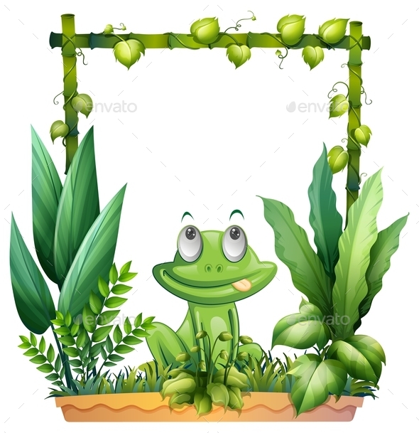 GraphicRiver Thinking Frog with Background 9640776 GraphicRiver Thinking Frog with Background 9640776