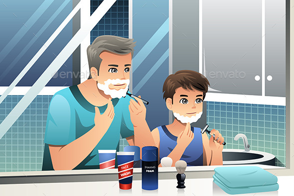 GraphicRiver Father and Son Shaving 9640804 GraphicRiver Father and Son Shaving 9640804