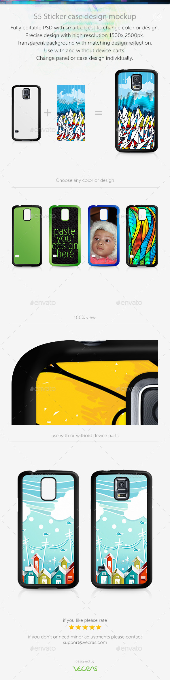 GraphicRiver S5 Sticker Case Design Mockup 9641096 GraphicRiver S5 Sticker Case Design Mockup 9641096