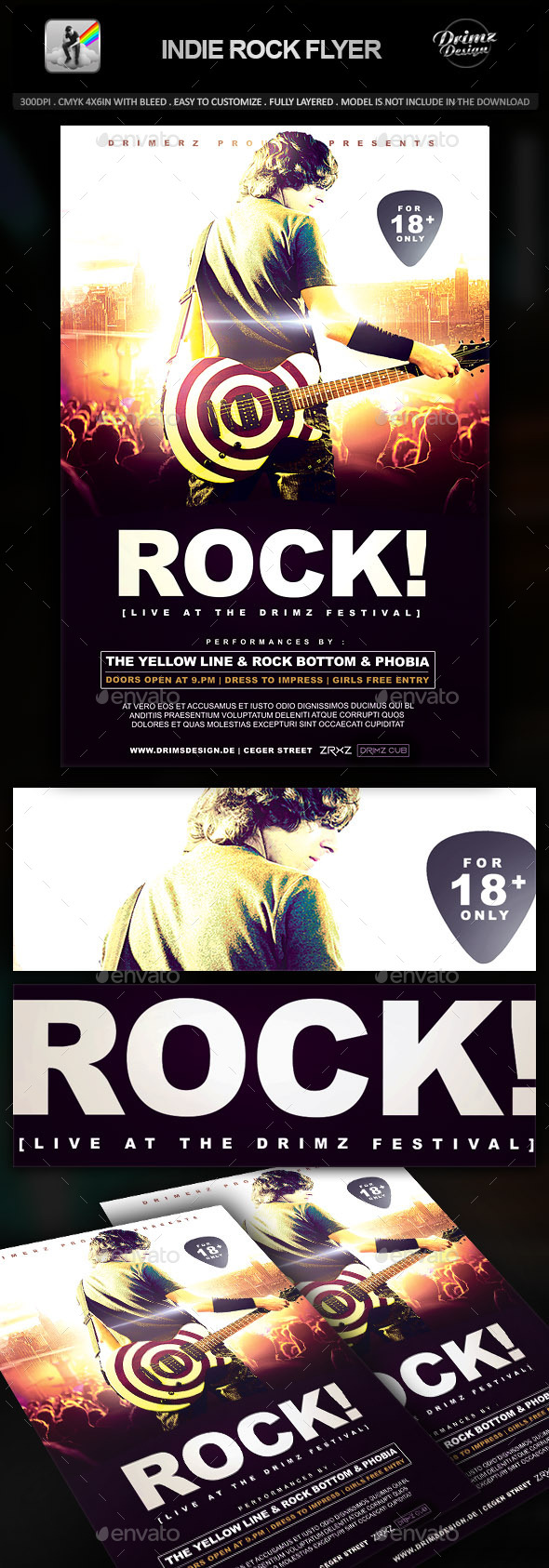 GraphicRiver Indie Rock Flyer 9641224 GraphicRiver Indie Rock Flyer 9641224