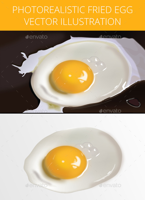 GraphicRiver Photorealistic Fried Egg Illustration 9616487 GraphicRiver Photorealistic Fried Egg Illustration 9616487