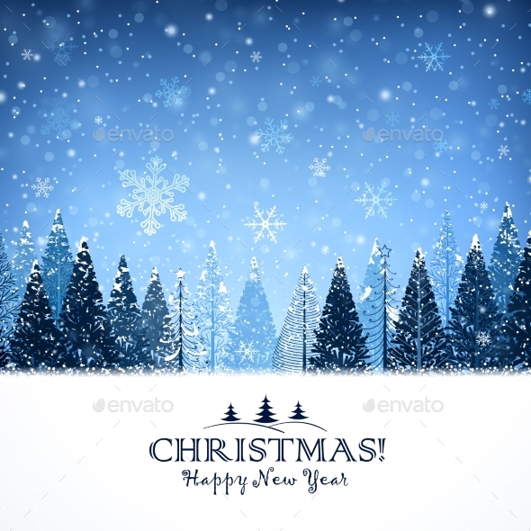 GraphicRiver Christmas Background with Trees 9643281 GraphicRiver Christmas Background with Trees 9643281