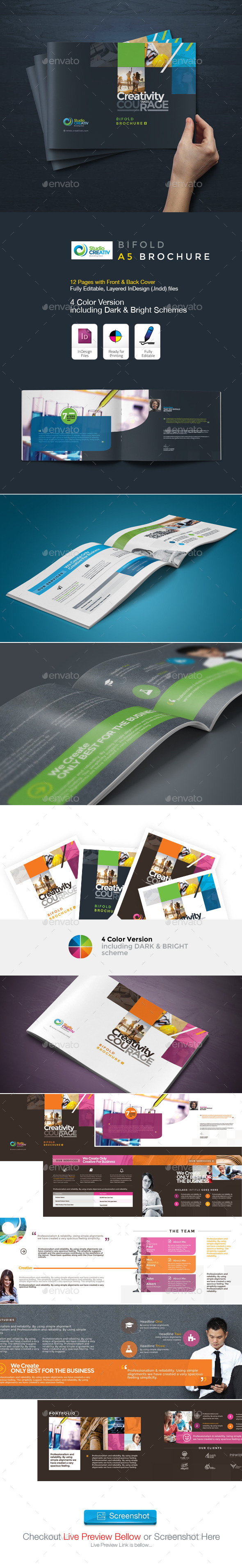 Creative Bifold A5 Brochure Creative Bifold A5 Brochure