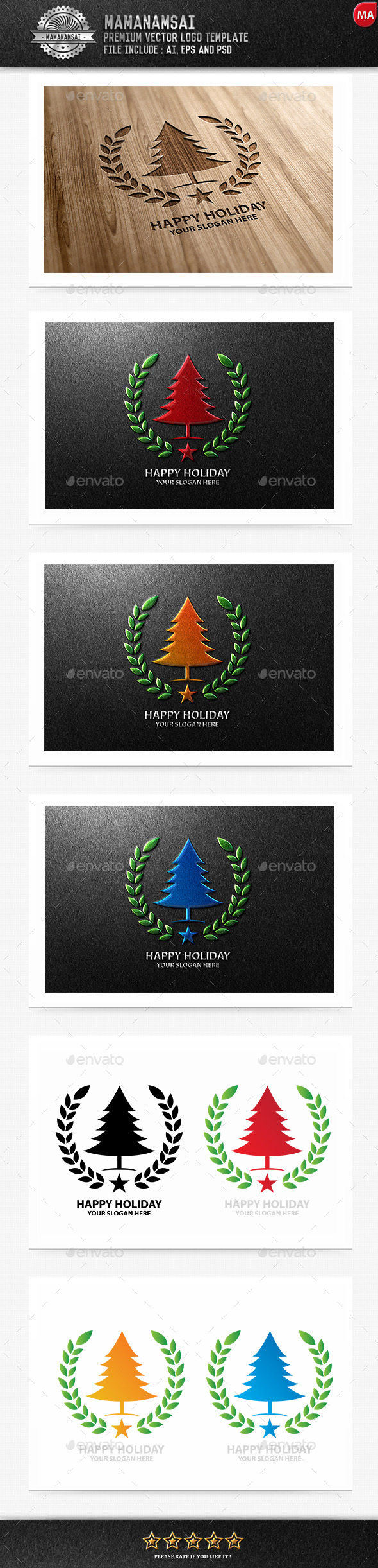 GraphicRiver Happy Holiday Logo 9643459 GraphicRiver Happy Holiday Logo 9643459