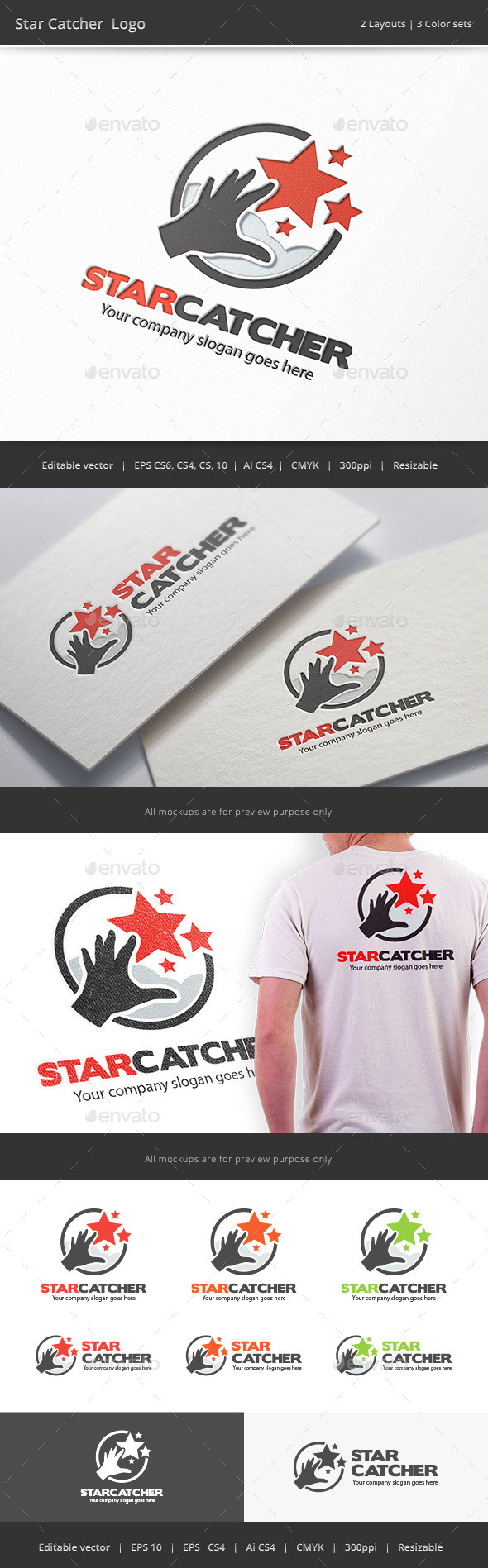 GraphicRiver Star Catcher Logo 9643936 GraphicRiver Star Catcher Logo 9643936