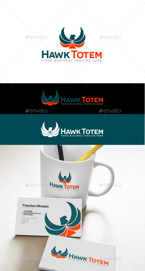 GraphicRiver Hawk Totem Logo 9645388 GraphicRiver Hawk Totem Logo 9645388