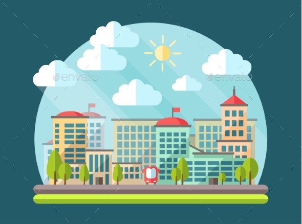 GraphicRiver Urban Landscape 9645630 GraphicRiver Urban Landscape 9645630