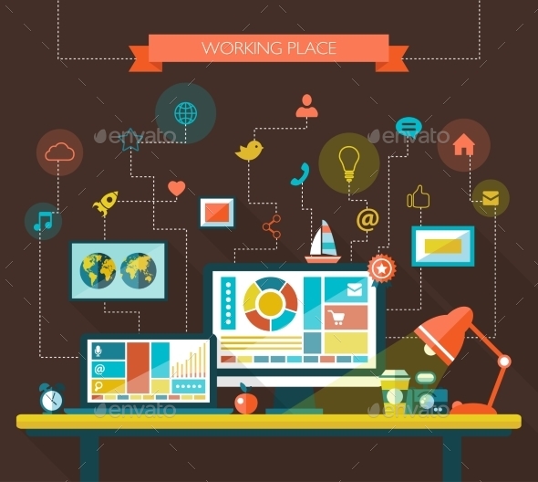 GraphicRiver Work Place 9645660 GraphicRiver Work Place 9645660
