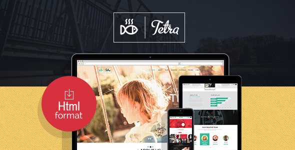 tetra - one page responsive template 