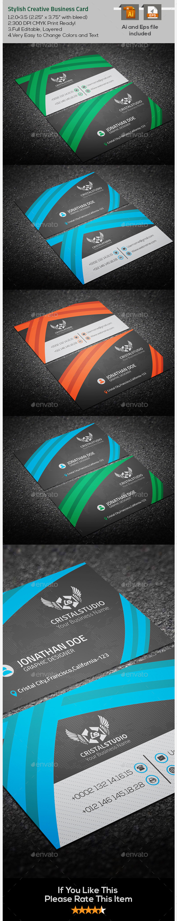 GraphicRiver Stylish Creative Business Card 9646409 GraphicRiver Stylish Creative Business Card 9646409