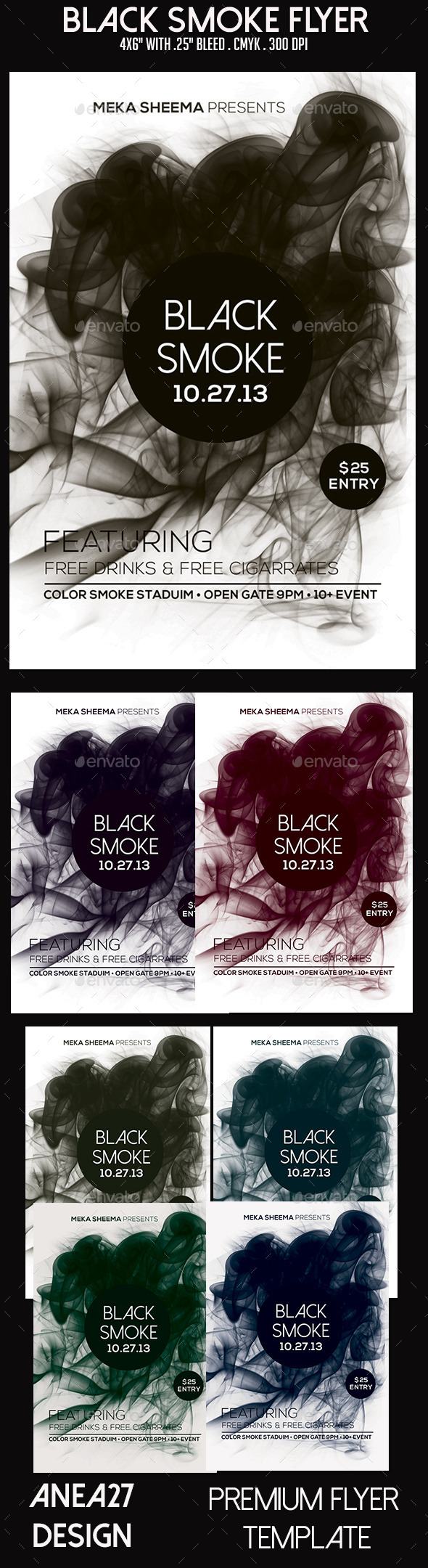 GraphicRiver Black Smoke Flyer 9646929 GraphicRiver Black Smoke Flyer 9646929