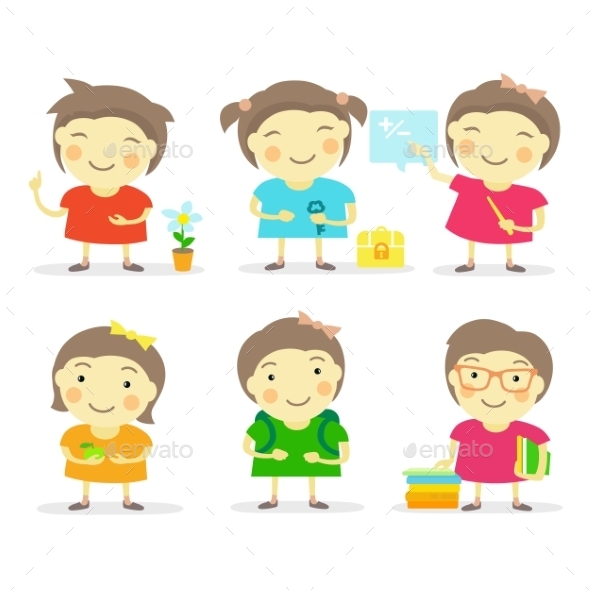 GraphicRiver Six Little Girls 9647489 GraphicRiver Six Little Girls 9647489