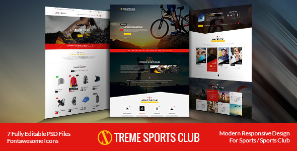 xtreme sports club - html template 