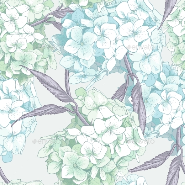 GraphicRiver Blue Hydrangea Seamless Background 9649689 GraphicRiver Blue Hydrangea Seamless Background 9649689