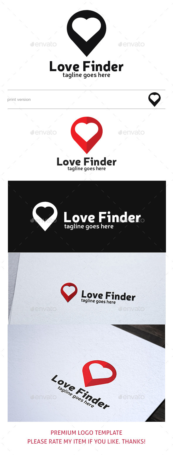 GraphicRiver Love Finder Logo 9649890 GraphicRiver Love Finder Logo 9649890