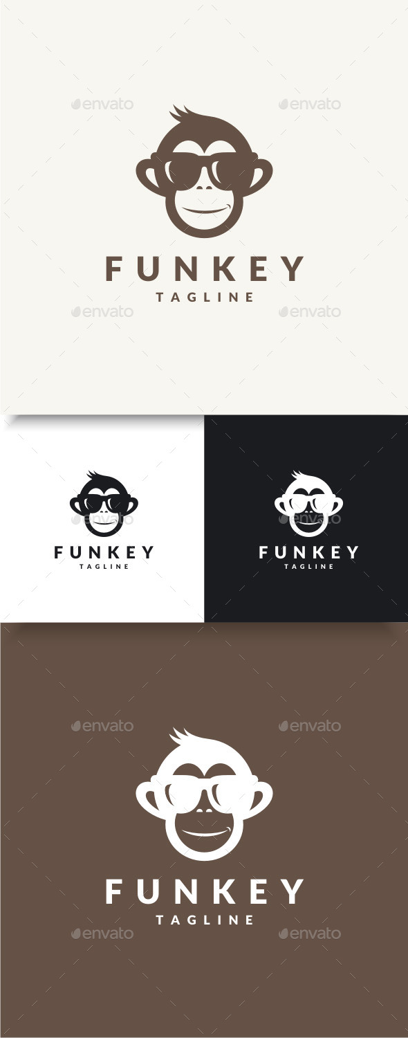 Funky Monkey Logo (Animals)