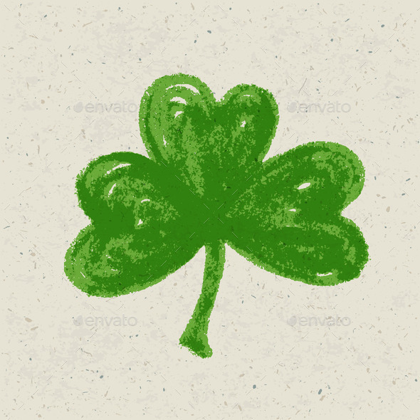 Clover sign on paper texture. (Misc) Photo Download