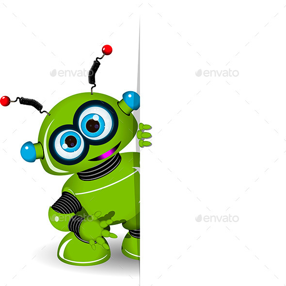 GraphicRiver Green Robot and White Background 9653007 GraphicRiver Green Robot and White Background 9653007