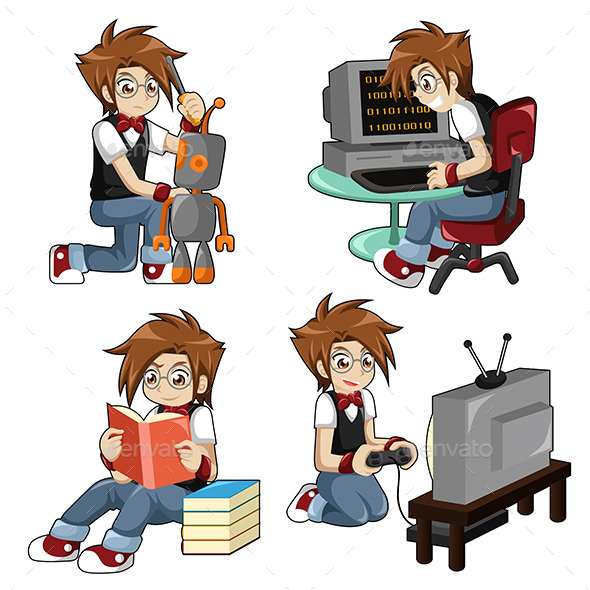 GraphicRiver Boy Doing Different Activities 9653068 GraphicRiver Boy Doing Different Activities 9653068