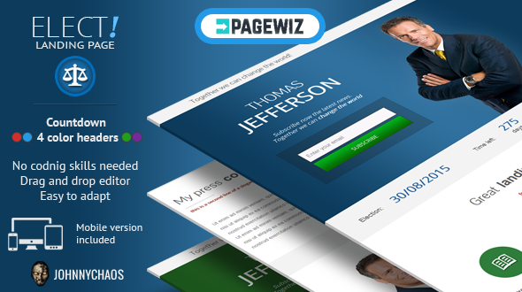 elect! - premium pagewiz landing page 