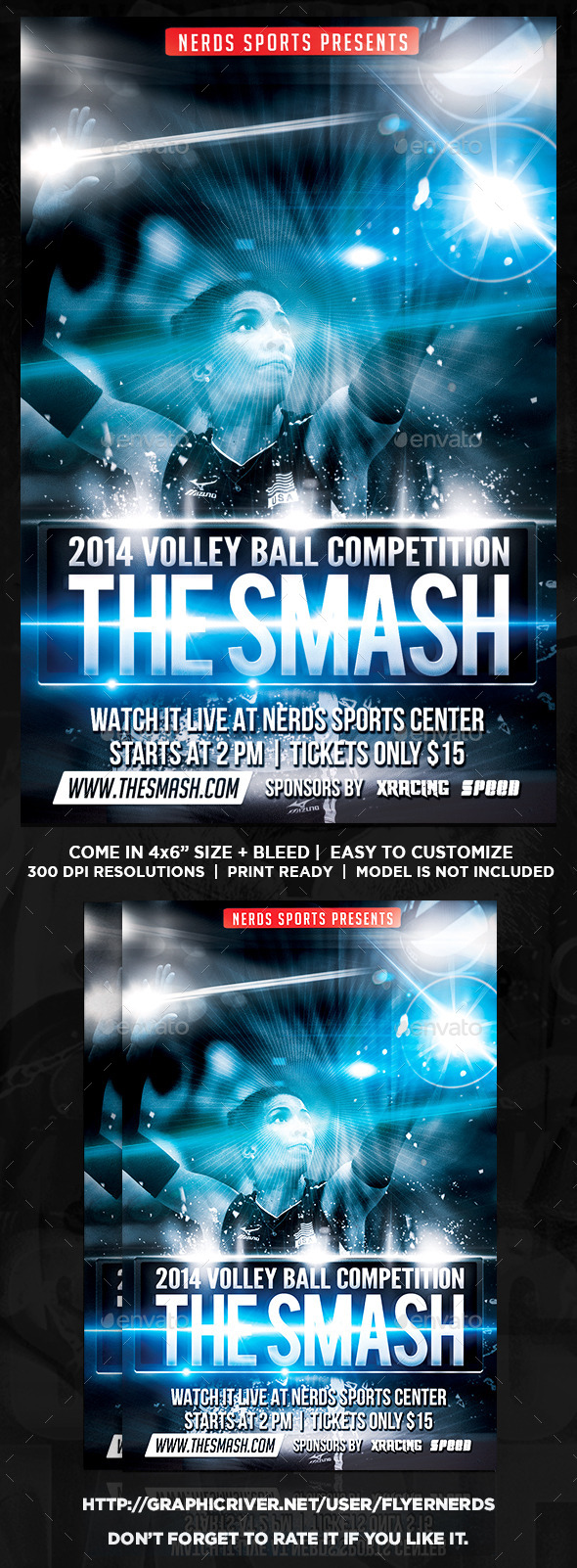 The Smash Volleyball Sports Flyer The Smash Volleyball Sports Flyer