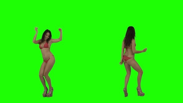 Bikini Dance on Green Screen Bikini Dance on Green Screen