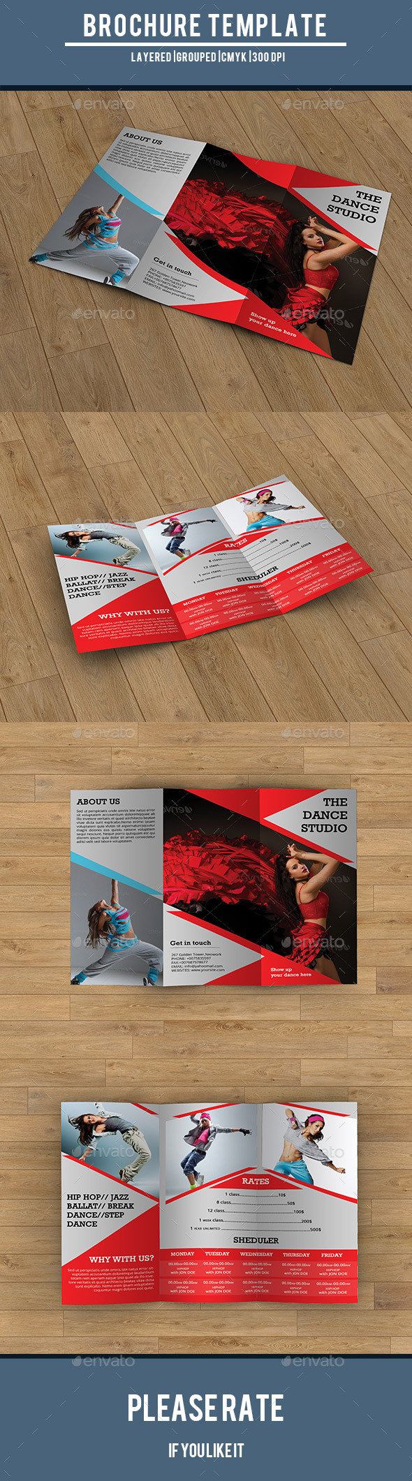 GraphicRiver Trifold Brochure for Dance Studio-V194 9656474 GraphicRiver Trifold Brochure for Dance Studio-V194 9656474