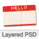 Layered Photorealistic "Hello" Sticker Layered Photorealistic "Hello" Sticker - GraphicRiver Item for Sale