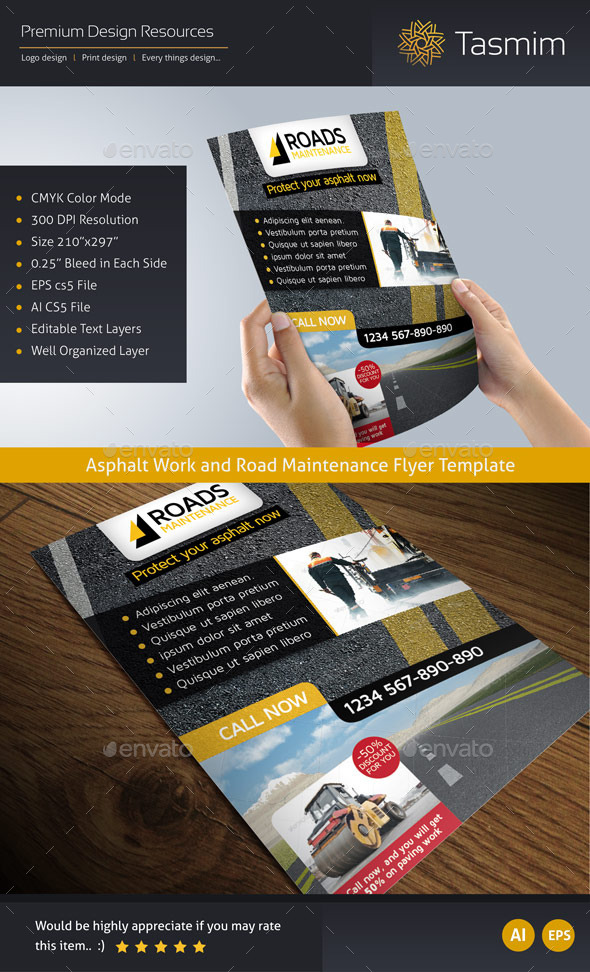 GraphicRiver Road Maintenance Flyer Template 9657247 GraphicRiver Road Maintenance Flyer Template 9657247