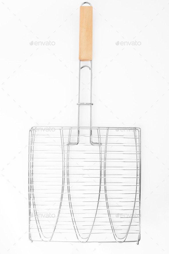 Steel grid for grill isolated on white background (Misc) Photo Download