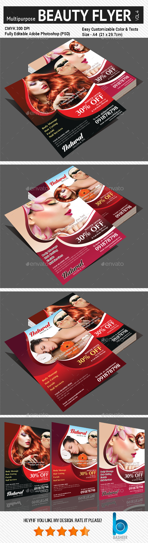GraphicRiver Multi Purpose Beauty Flyer Vol4 9660750 GraphicRiver Multi Purpose Beauty Flyer Vol4 9660750