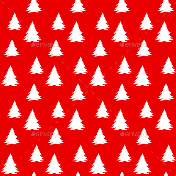 Christmas pattern with trees (Misc) Photo Download