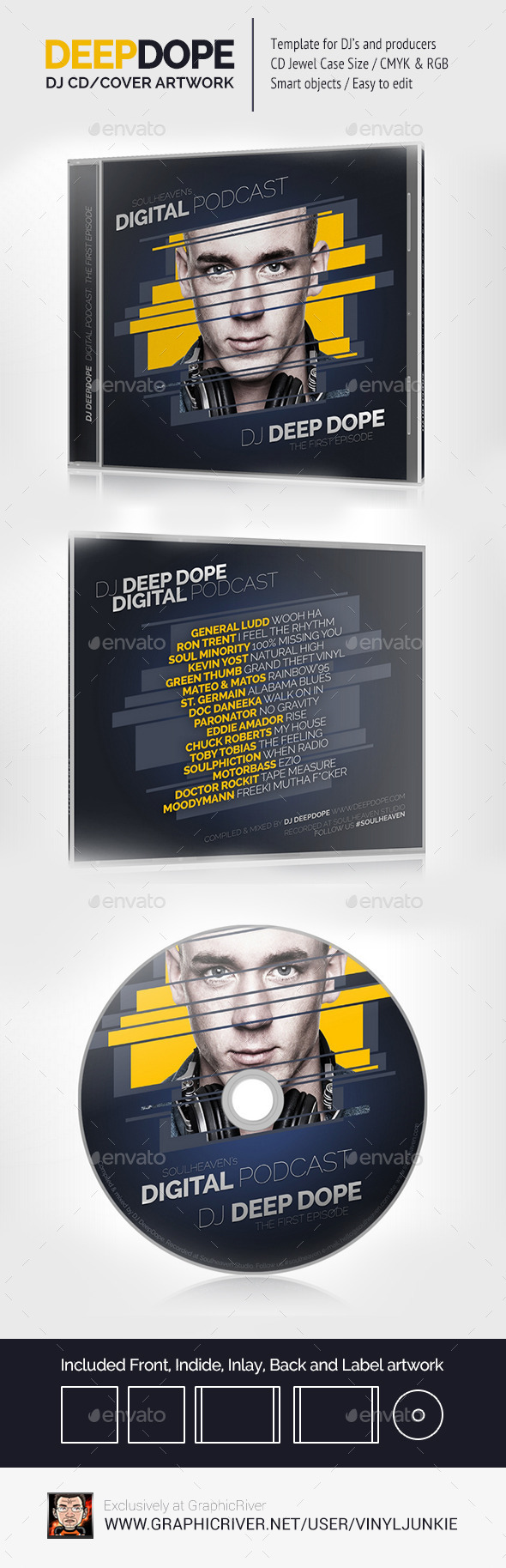 GraphicRiver DeepDope DJ Mix CD Cover Artwork PSD 9662474 GraphicRiver DeepDope DJ Mix CD Cover Artwork PSD 9662474
