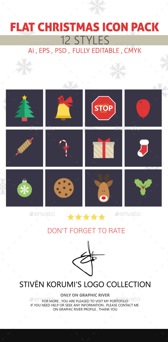 GraphicRiver Flat Christmas Icon Pack 9662479 GraphicRiver Flat Christmas Icon Pack 9662479