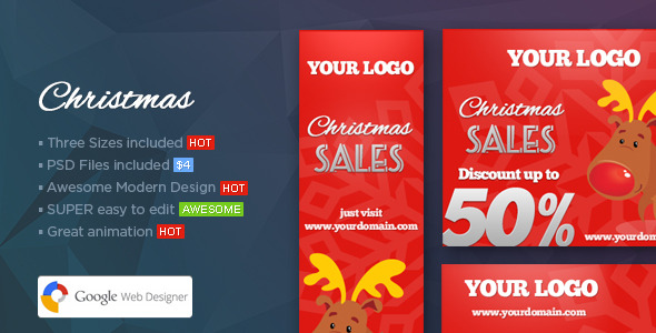 christmas banners - web banner template 