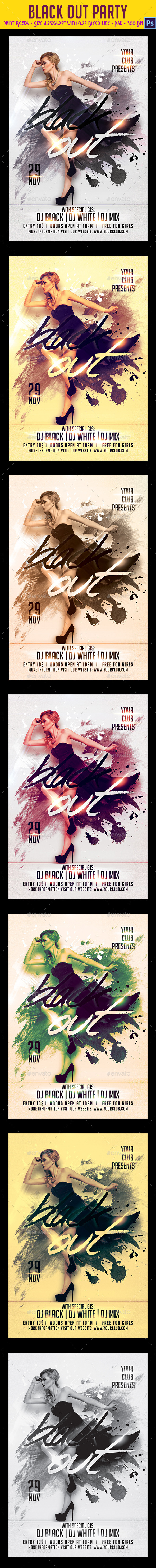 Black Out Party Flyer Black Out Party Flyer