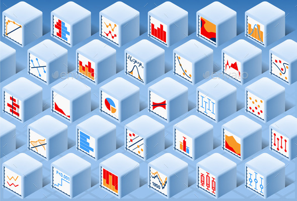 GraphicRiver Isometric Stats Element Cube Set 9664062 GraphicRiver Isometric Stats Element Cube Set 9664062