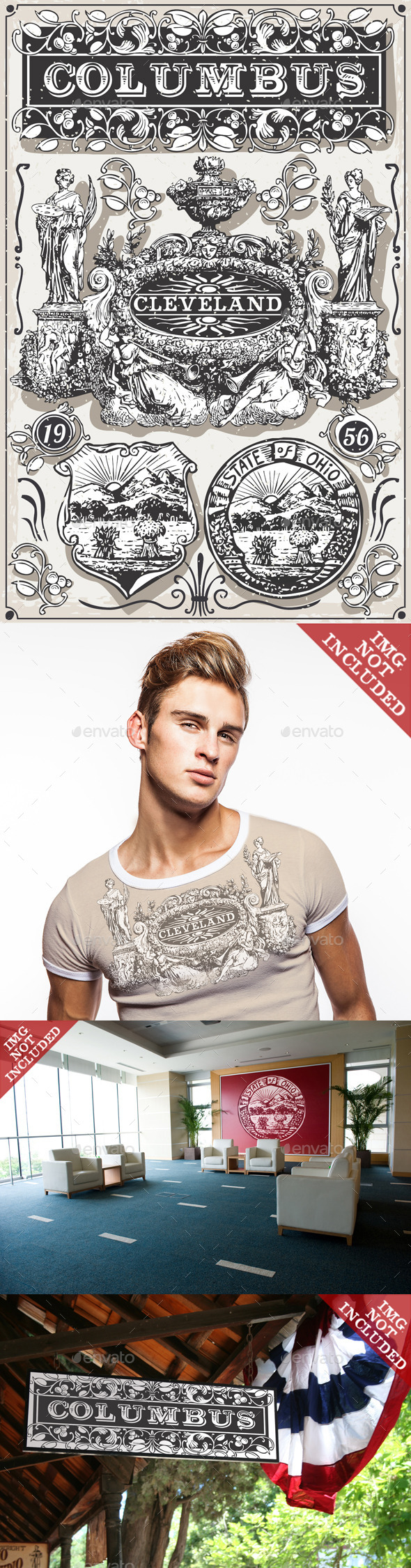 GraphicRiver Vintage Page Ohio Columbus Banners and Labels 9664425 GraphicRiver Vintage Page Ohio Columbus Banners and Labels 9664425