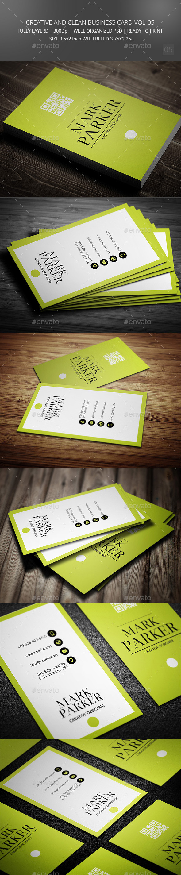 Creative and Clean Business Card Vol-05 (Corporate)