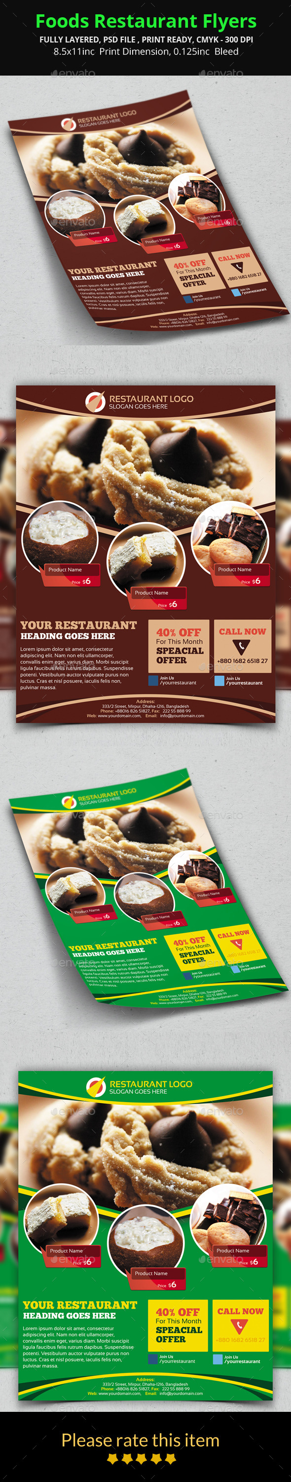 Foods Restaurant Flyers