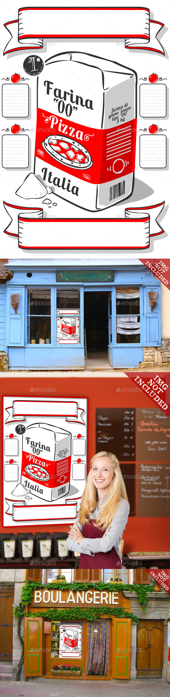 GraphicRiver Vintage Hand Drawn Advertising Flour Pizza Page 9664530 GraphicRiver Vintage Hand Drawn Advertising Flour Pizza Page 9664530