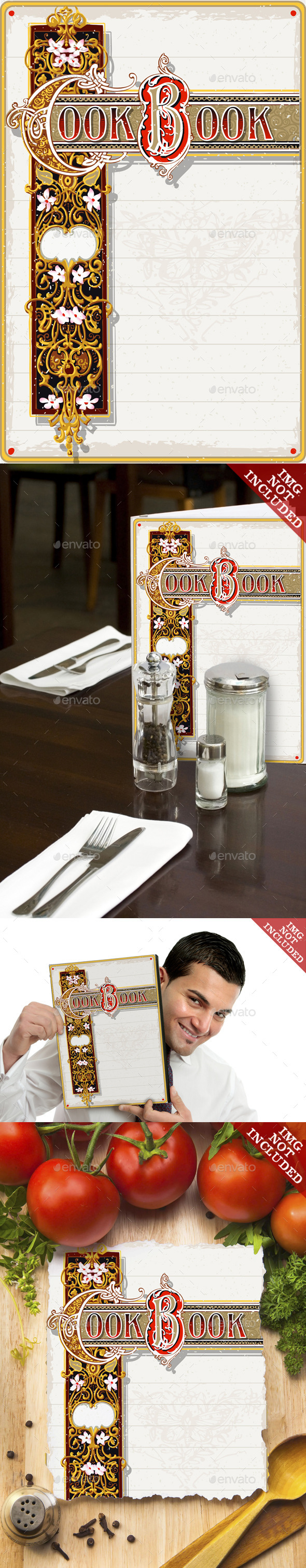 GraphicRiver Vintage Cook Book Ornamental Page 9664627 GraphicRiver Vintage Cook Book Ornamental Page 9664627