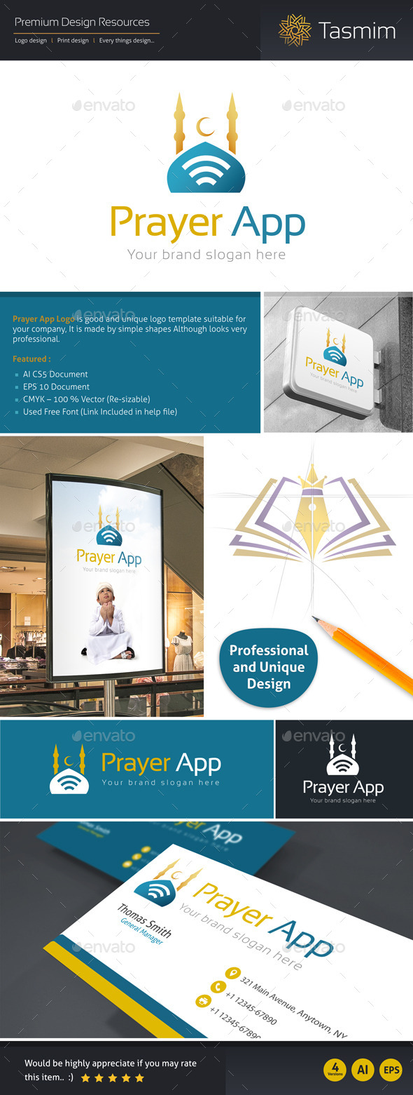 GraphicRiver Prayer App Logo Template 9666581 GraphicRiver Prayer App Logo Template 9666581