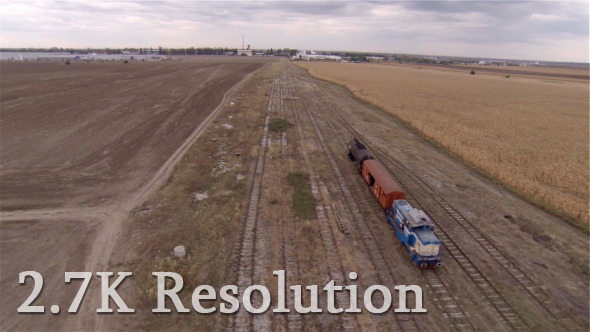 VideoHive Flying over Train 9666672 VideoHive Flying over Train 9666672