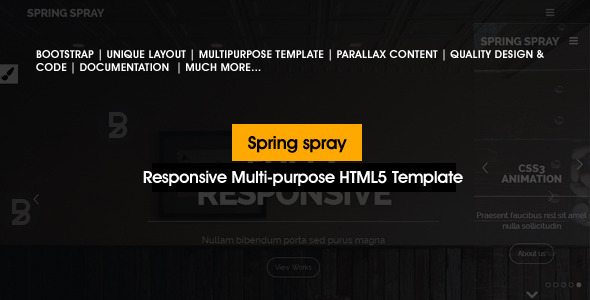 Springspray - Multipurpose HTML5 Template